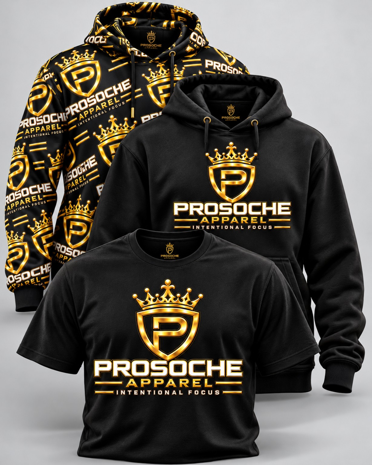 PROSOCHE Apparel stacked custom garments